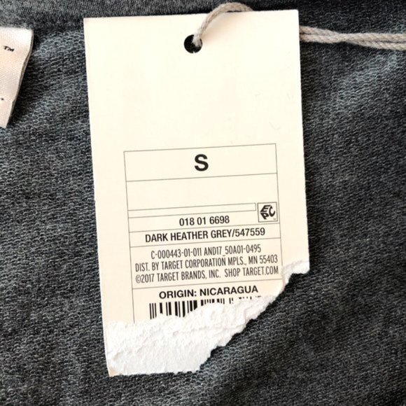 NWT A New Day Soft Side Tie Hem Long Sleeve Top Dark Heather Grey Size Small - Picture 15 of 16